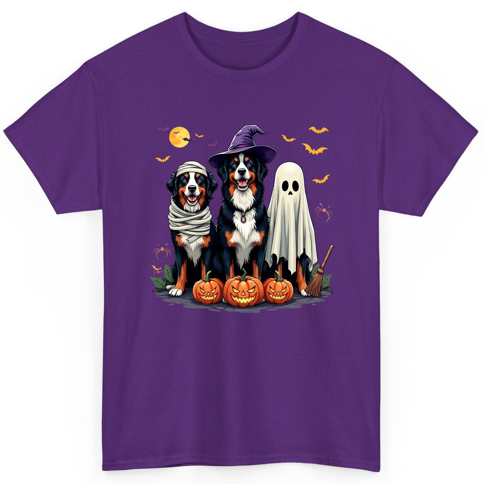 Halloween Bernese Mountain Dogs bernese mountain dog T-Shirt Purple product mockup