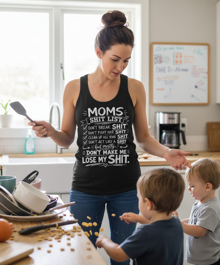 DON'T ACT LIKE a SHIT But Mostly DON'T MAKE ME LOSE MY SHIT Tank Top - lifestyle model mockup - Black