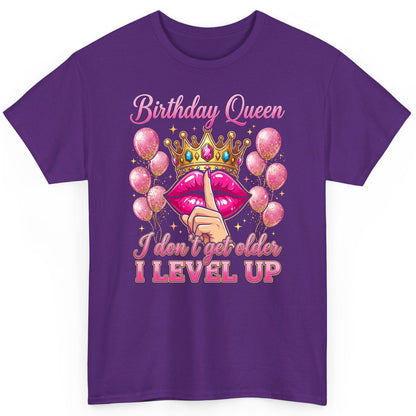 Birthday Queen I Don't Get Older I Level Up birthday queen T-Shirt Purple product mockup