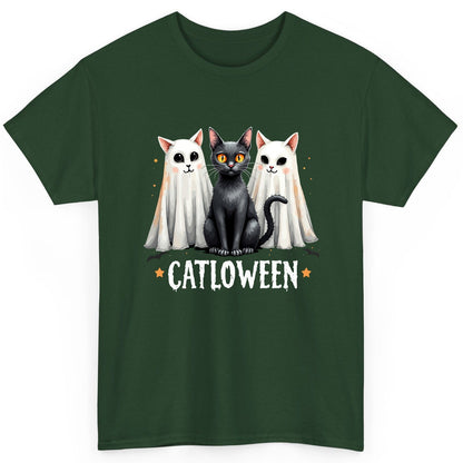 Catloween Halloween cats T-Shirt Forest Green product mockup