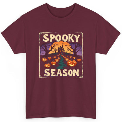 Spooky Season Halloween T-Shirt Maroon product mockup