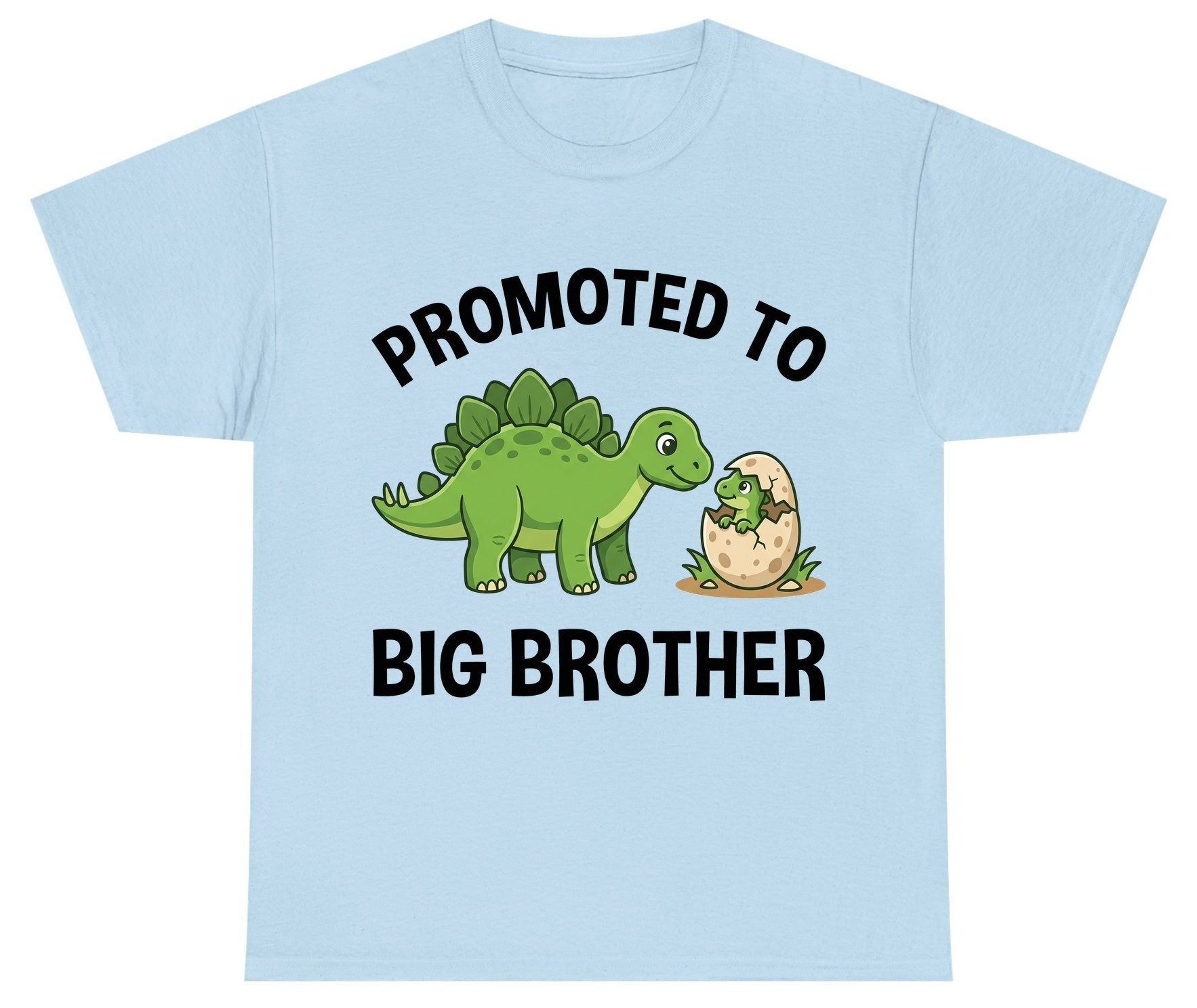 Promoted to Big Brother Dinosaur Youth T-Shirt - product mockup - Light Blue