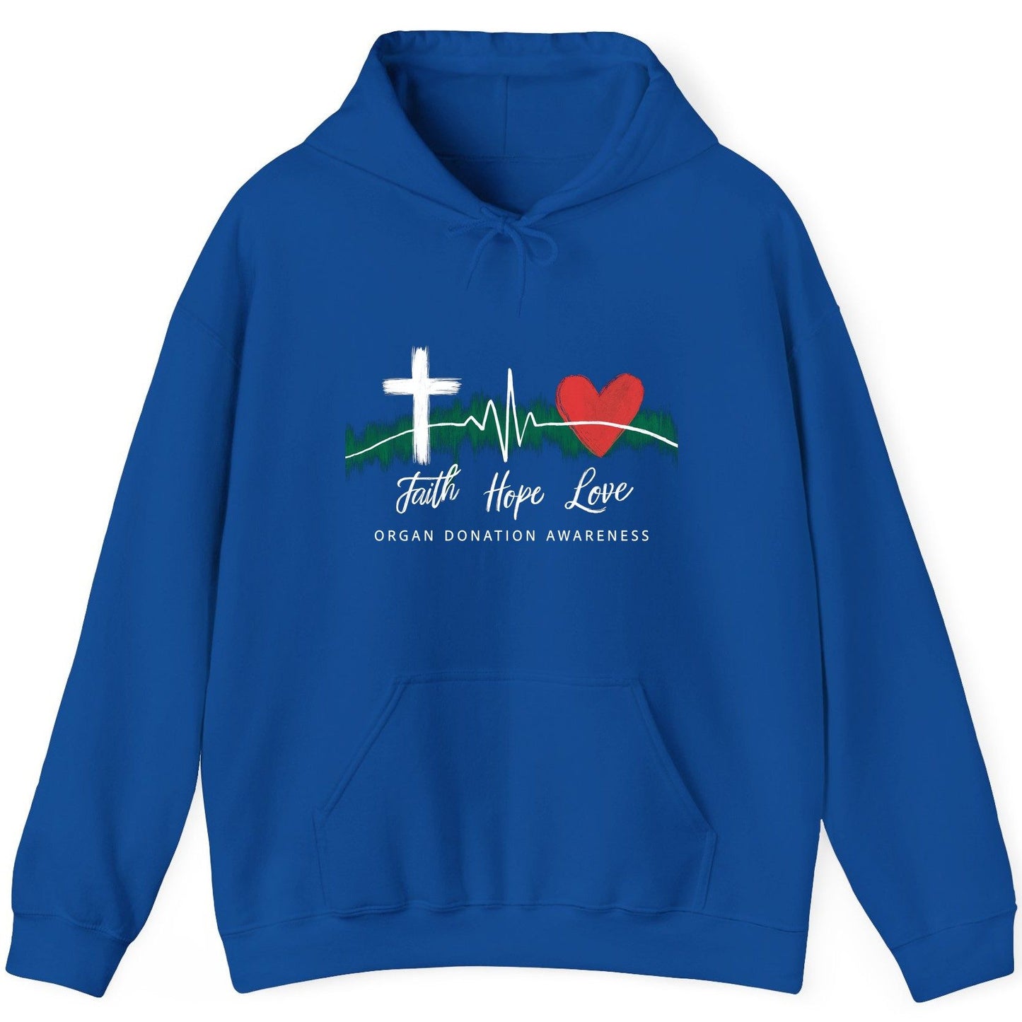 Faith Hope Love Organ Donation Awareness organ donation awareness Hoodie Royal product mockup