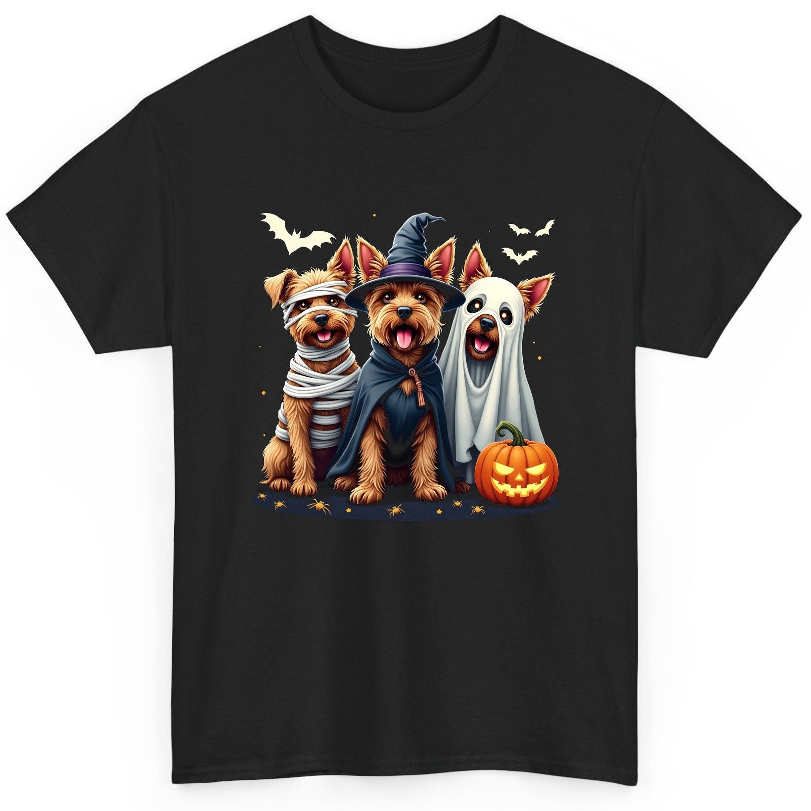 Cute Dogs Halloween Costumes dogs in Halloween costumes T-Shirt Black product mockup