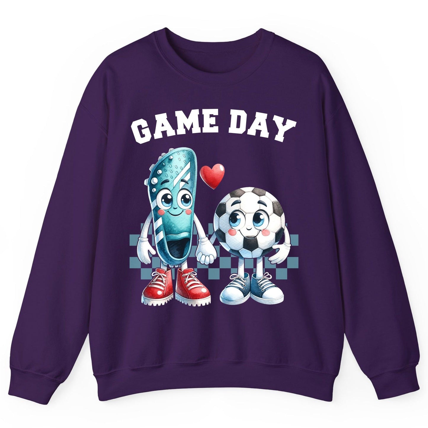 Game Day soccer Sweatshirt Purple product mockup