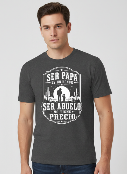 Ser Papá Es Un Honor Ser Abuelo No Tiene Precio Spanish Quote T-Shirt - Dark Heather