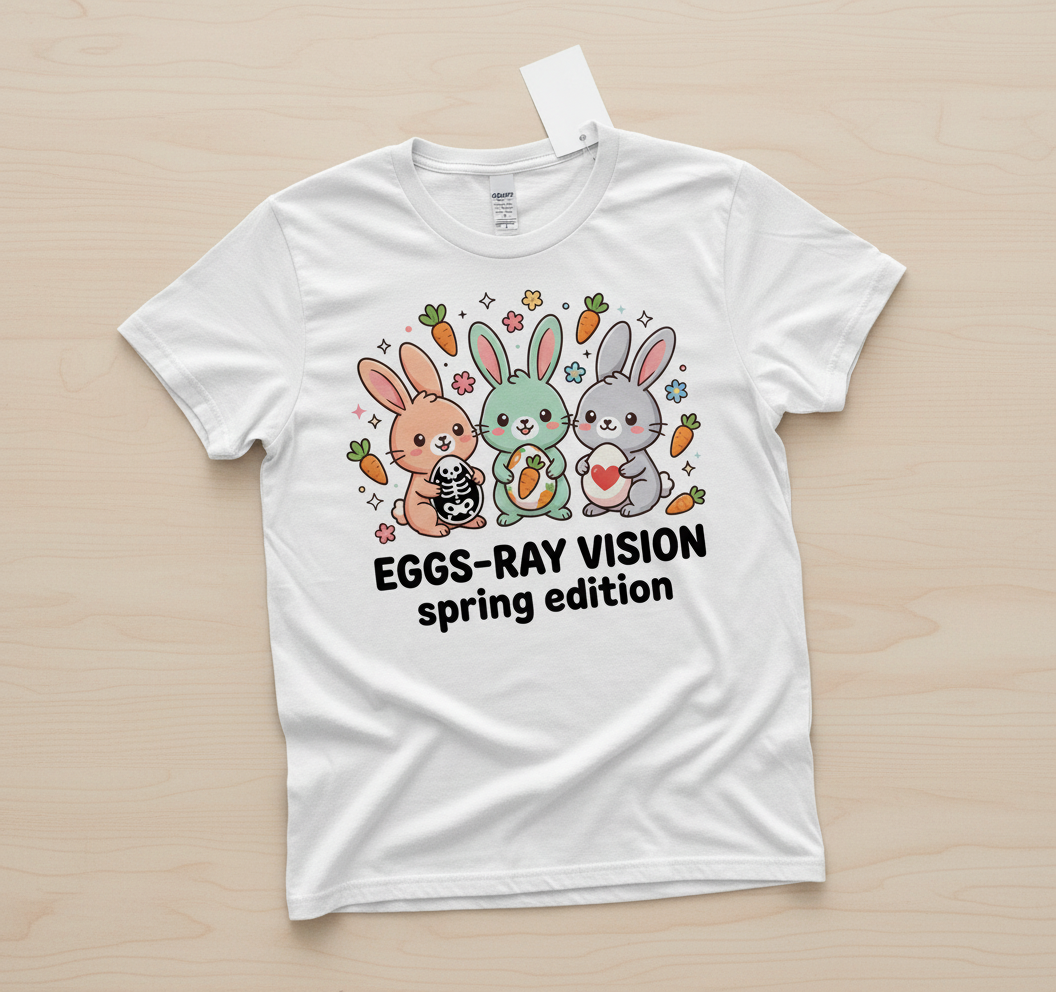 Kawaii Pastel Goth Easter Bunnies T-Shirt - White