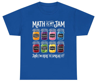 Math Is My Jam and I'm Here to Spread It! mathematics Youth T-Shirt Royal product mockup