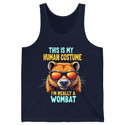 This Is My Human Costume I'm Really a Wombat wombat Tank Top Navy product mockup