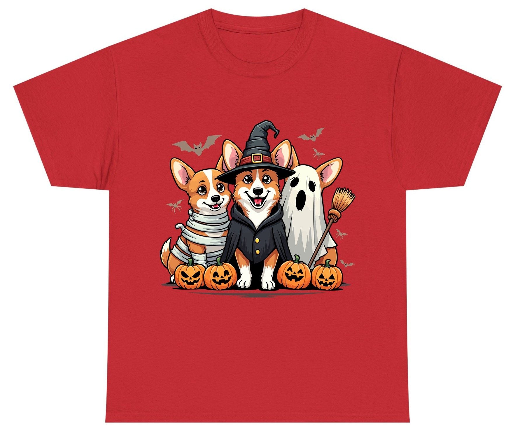 Halloween Corgi Trio Halloween corgis Youth T-Shirt Red product mockup