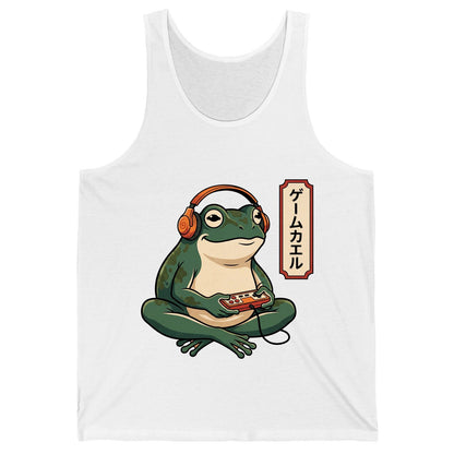 ゲームカエル gamer frog Tank Top White product mockup