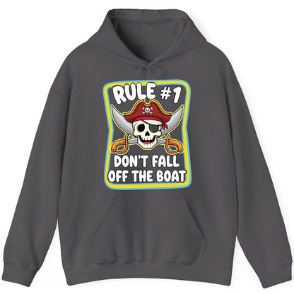 Rule 1 Don't Fall Off the Boat pirate Hoodie Charcoal product mockup