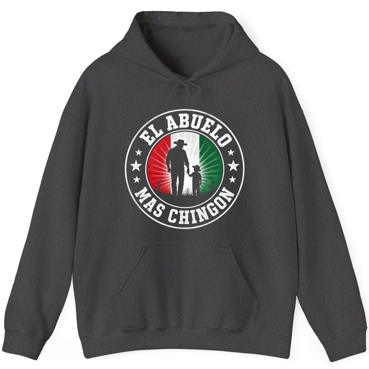 El Abuelo Mas Chingon mexican grandfather Hoodie Dark Heather product mockup