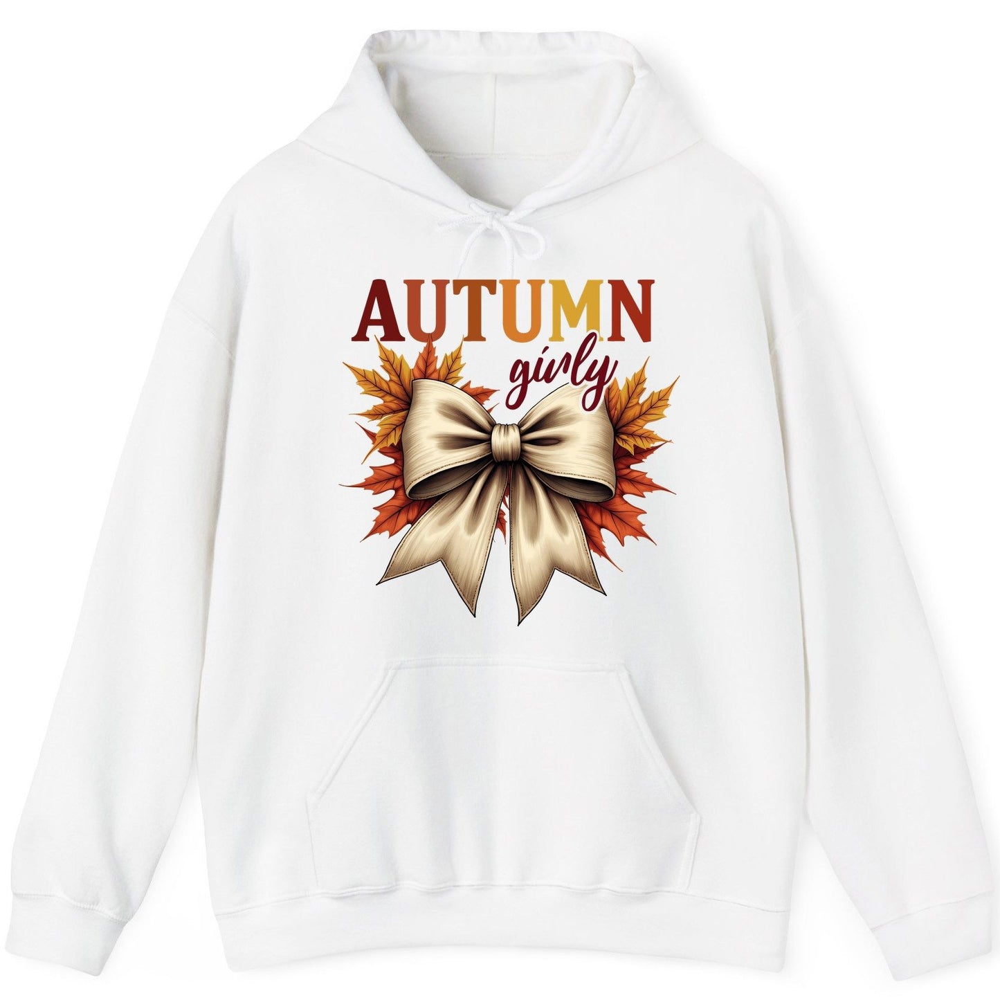 Autumn Girly autumn Hoodie White product mockup