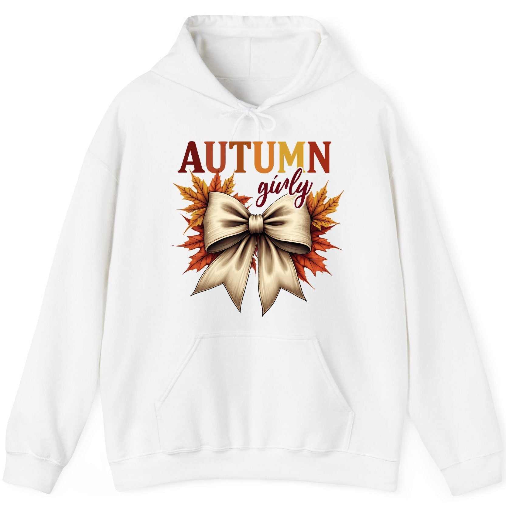 Autumn Girly autumn Hoodie White product mockup