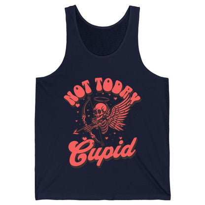 Not Today Cupid skeletal cupid Tank Top Navy product mockup
