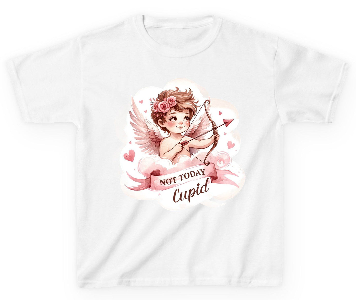 Not Today Cupid cupid Youth T-Shirt White product mockup