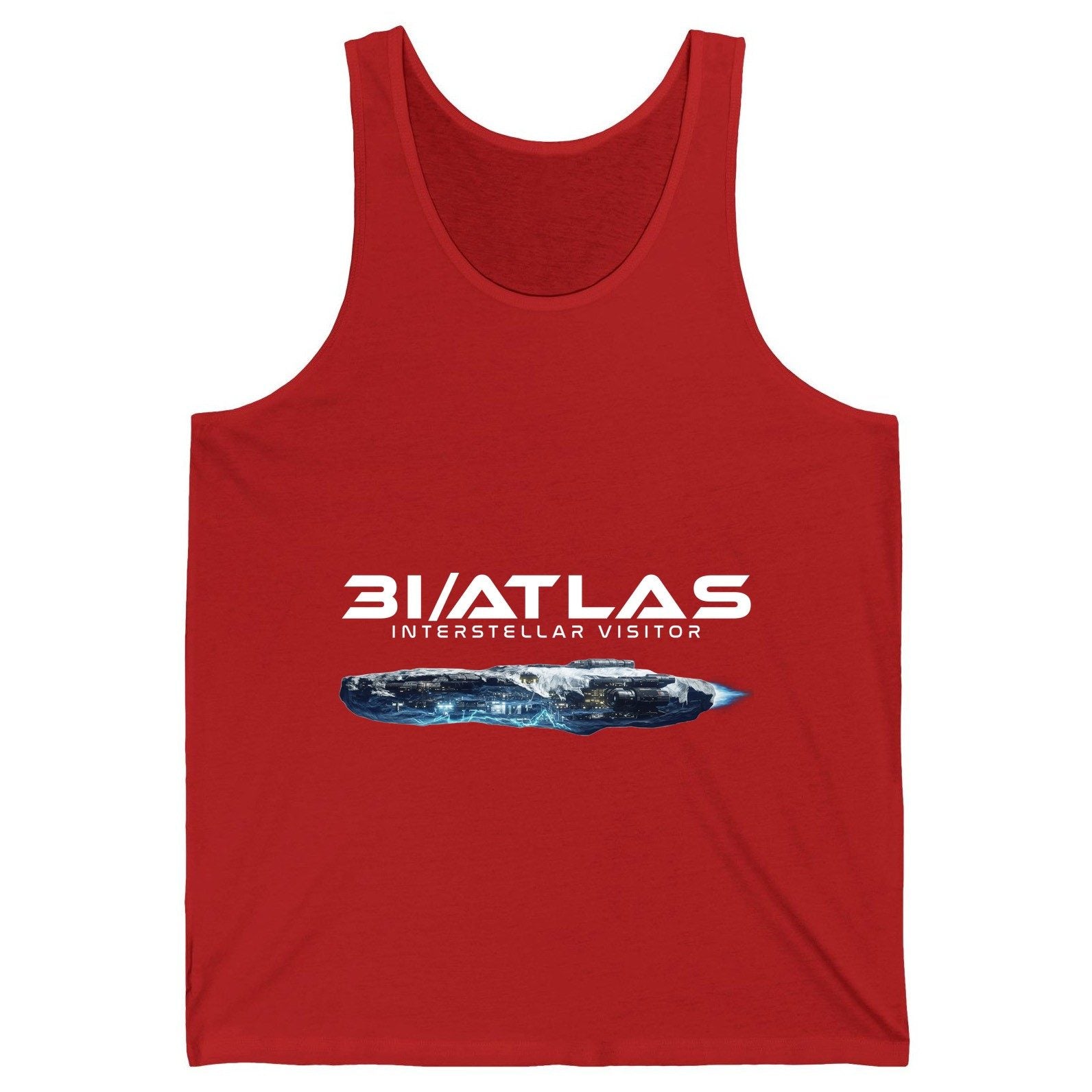 31 Atlas Interstellar Visitor sci-fi spaceship Tank Top Red product mockup