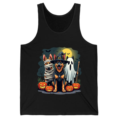 Halloween Dogs in Costumes Halloween dogs Tank Top Black product mockup
