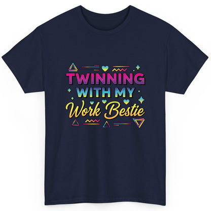Twinning with My Work Bestie work bestie T-Shirt Navy product mockup