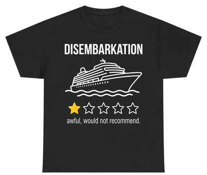 Disembarkation Awful, Would Not Recommend cruise ship humor Youth T-Shirt Black product mockup
