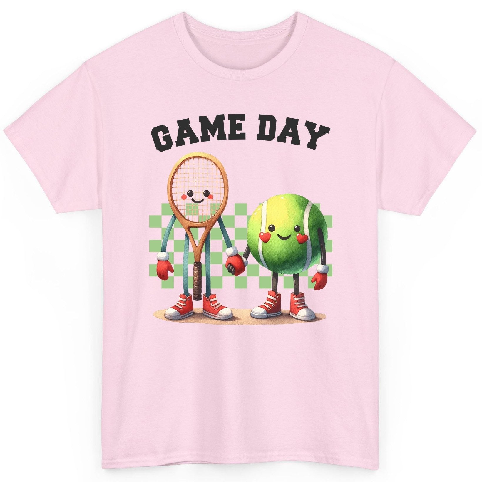 Game Day tennis T-Shirt Light Pink product mockup