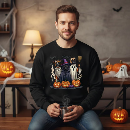 Halloween Dogs in Costume Halloween dogs Sweatshirt Black lifestyle mockup