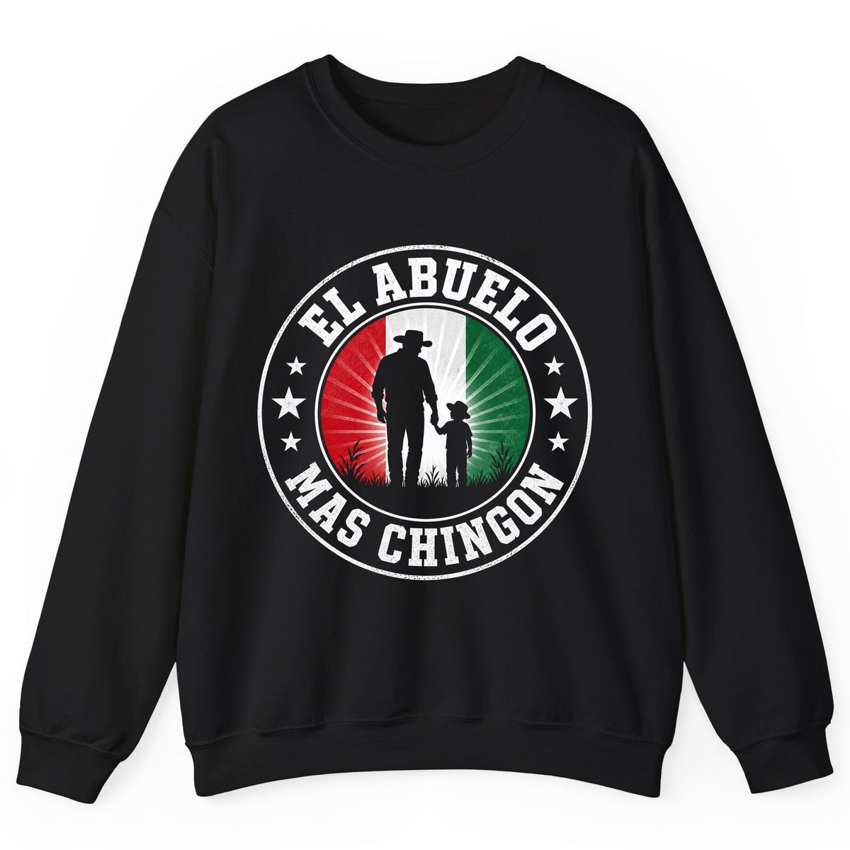 El Abuelo Mas Chingon mexican grandfather Sweatshirt Black product mockup