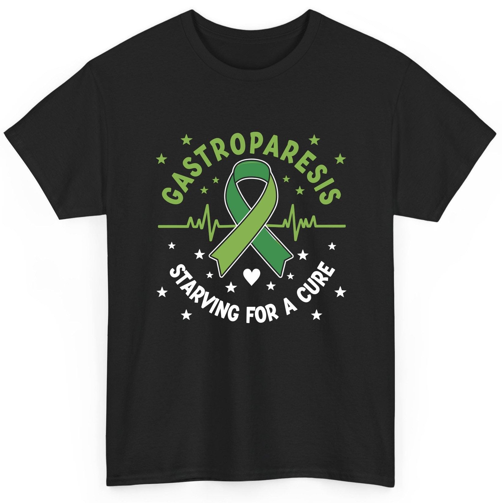 Gastroparesis Starving for a Cure gastroparesis awareness T-Shirt Black product mockup