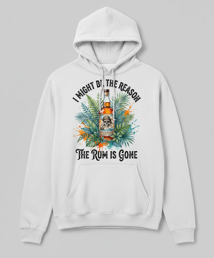 I Might Be The Reason The Rum Is Gone Pirate Design Hoodie - White