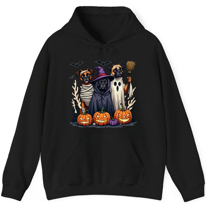 Halloween Dogs in Costume Halloween dogs Hoodie Black product mockup