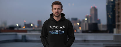 31 Atlas Interstellar Visitor sci-fi spaceship Hoodie Black lifestyle mockup