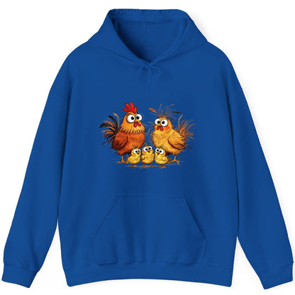 Funny Chicken Family chicken family Hoodie Royal product mockup