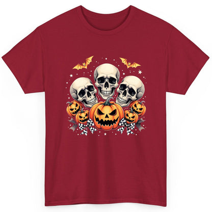 Skulls and Pumpkins Halloween Halloween T-Shirt Cardinal Red product mockup