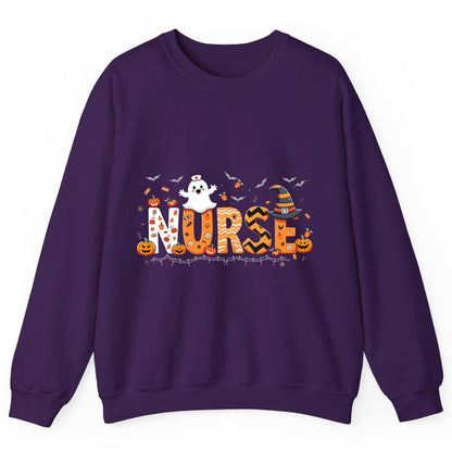 Nurse Halloween Sweatshirt Purple product mockup