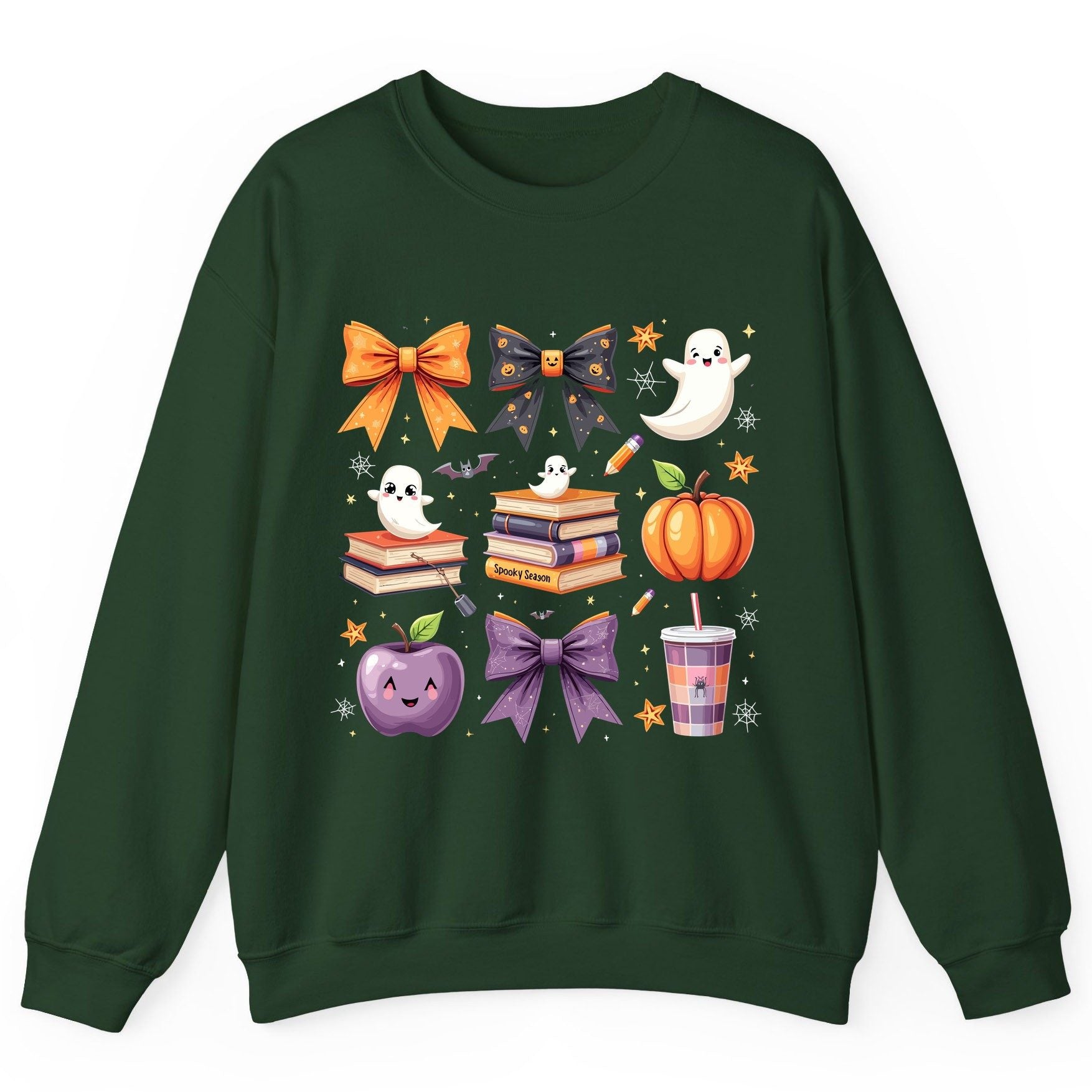 Spooky Season Halloween Sweatshirt Forest Green product mockup