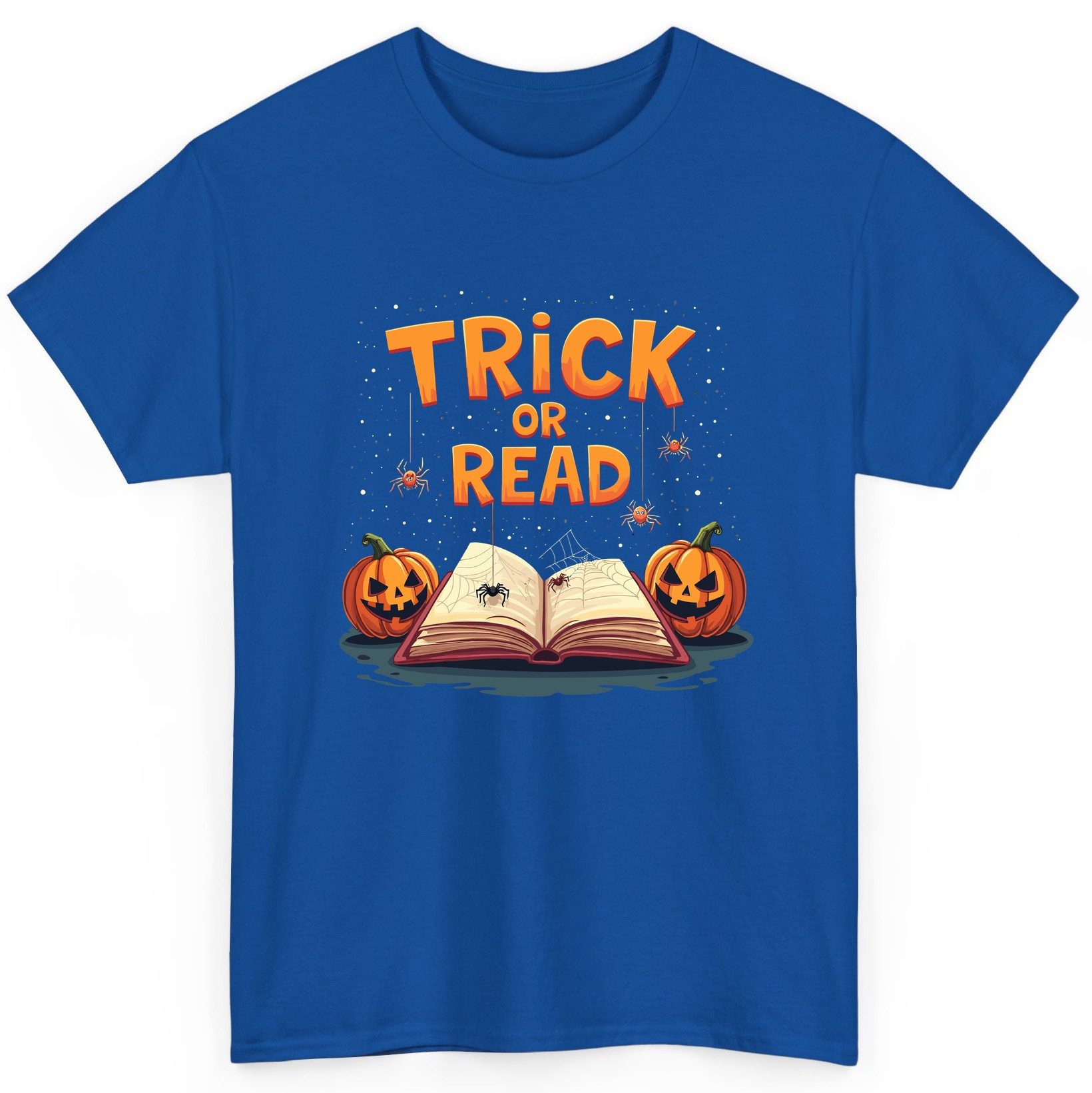 Trick or Read Halloween T-Shirt Royal product mockup