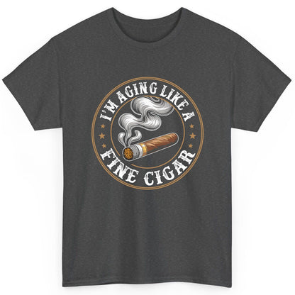 I'm Aging Like a Fine Cigar cigar smoking T-Shirt Dark Heather product mockup