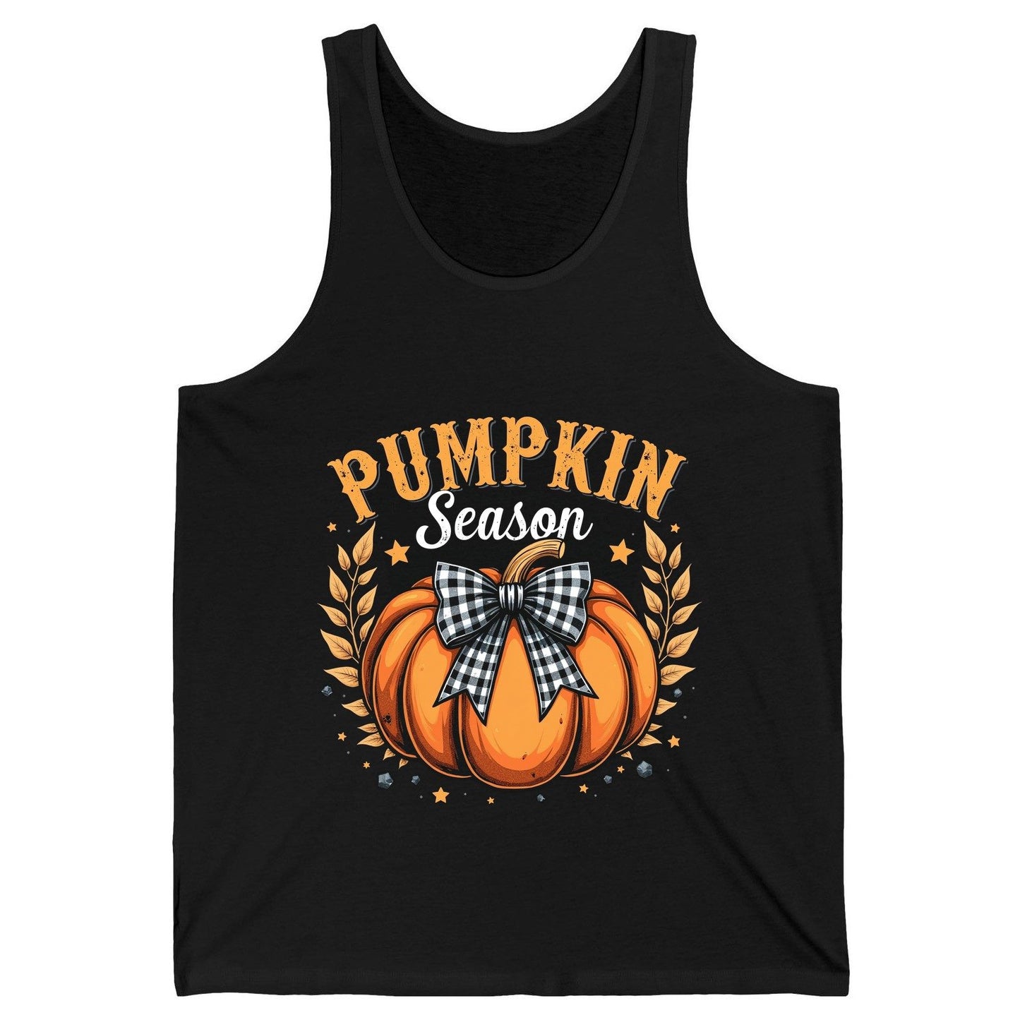 Pumpkin Season fall Tank Top Black product mockup