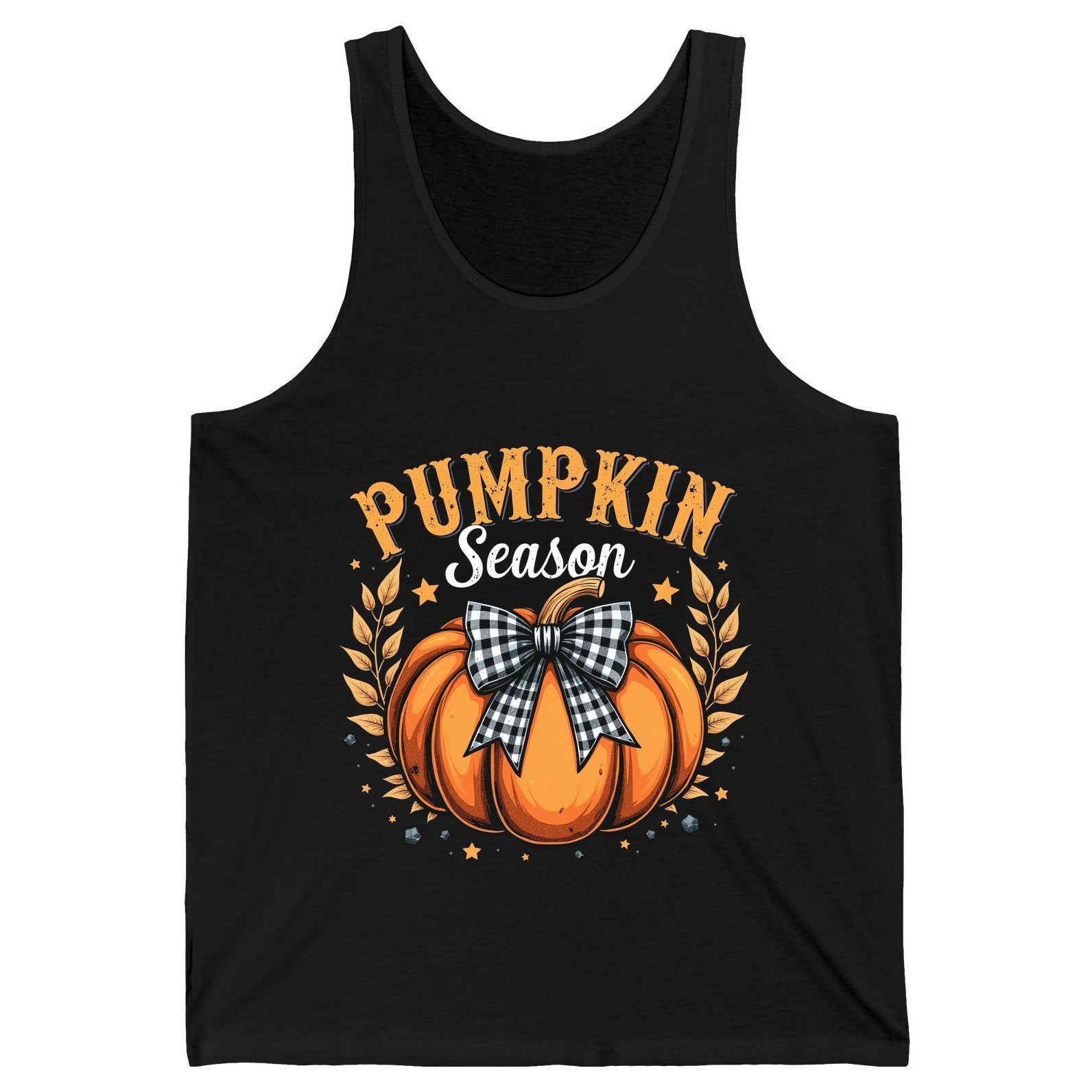 Pumpkin Season fall Tank Top Black product mockup