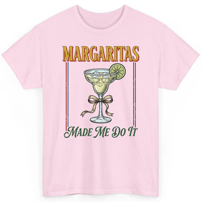 Margaritas Made Me Do It Funny Margarita Lovers T-Shirt - product mockup - Light Pink