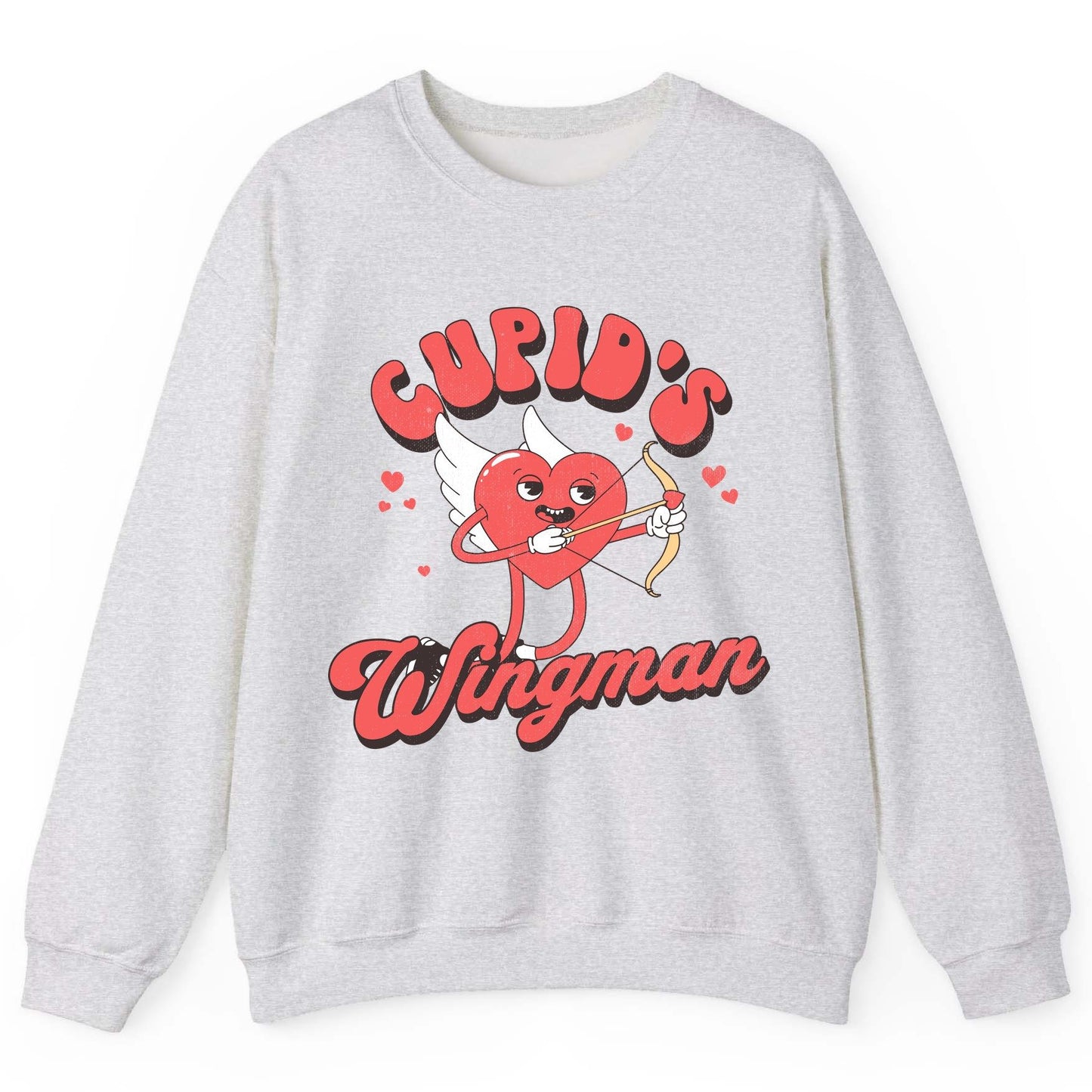Cupid's Wingman Valentine's Day Sweatshirt Ash product mockup