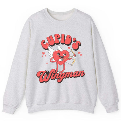 Cupid's Wingman Valentine's Day Sweatshirt Ash product mockup