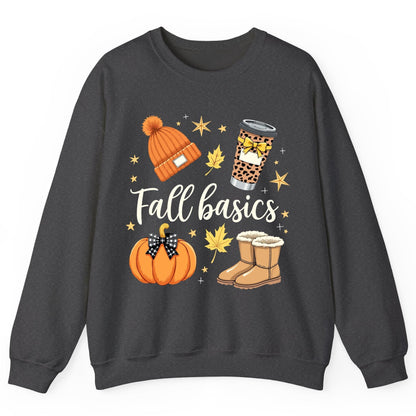 Fall Basics autumn essentials Sweatshirt Dark Heather product mockup