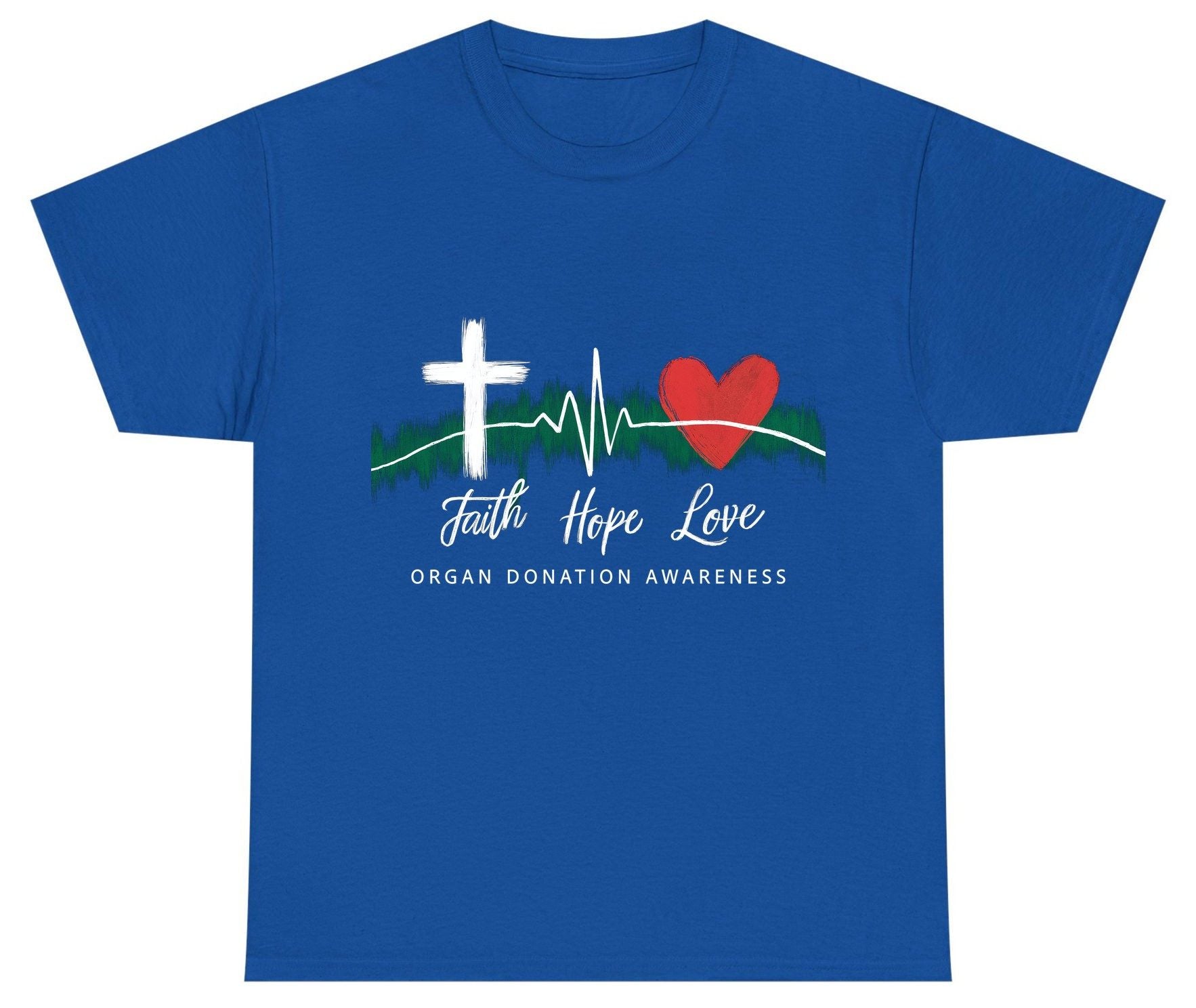 Faith Hope Love Organ Donation Awareness organ donation awareness Youth T-Shirt Royal product mockup