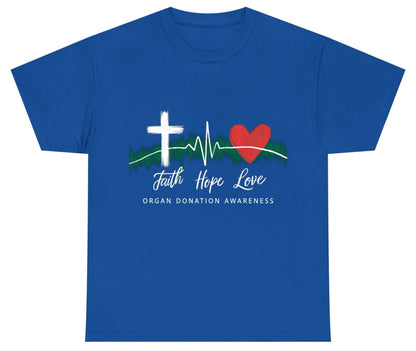 Faith Hope Love Organ Donation Awareness organ donation awareness Youth T-Shirt Royal product mockup