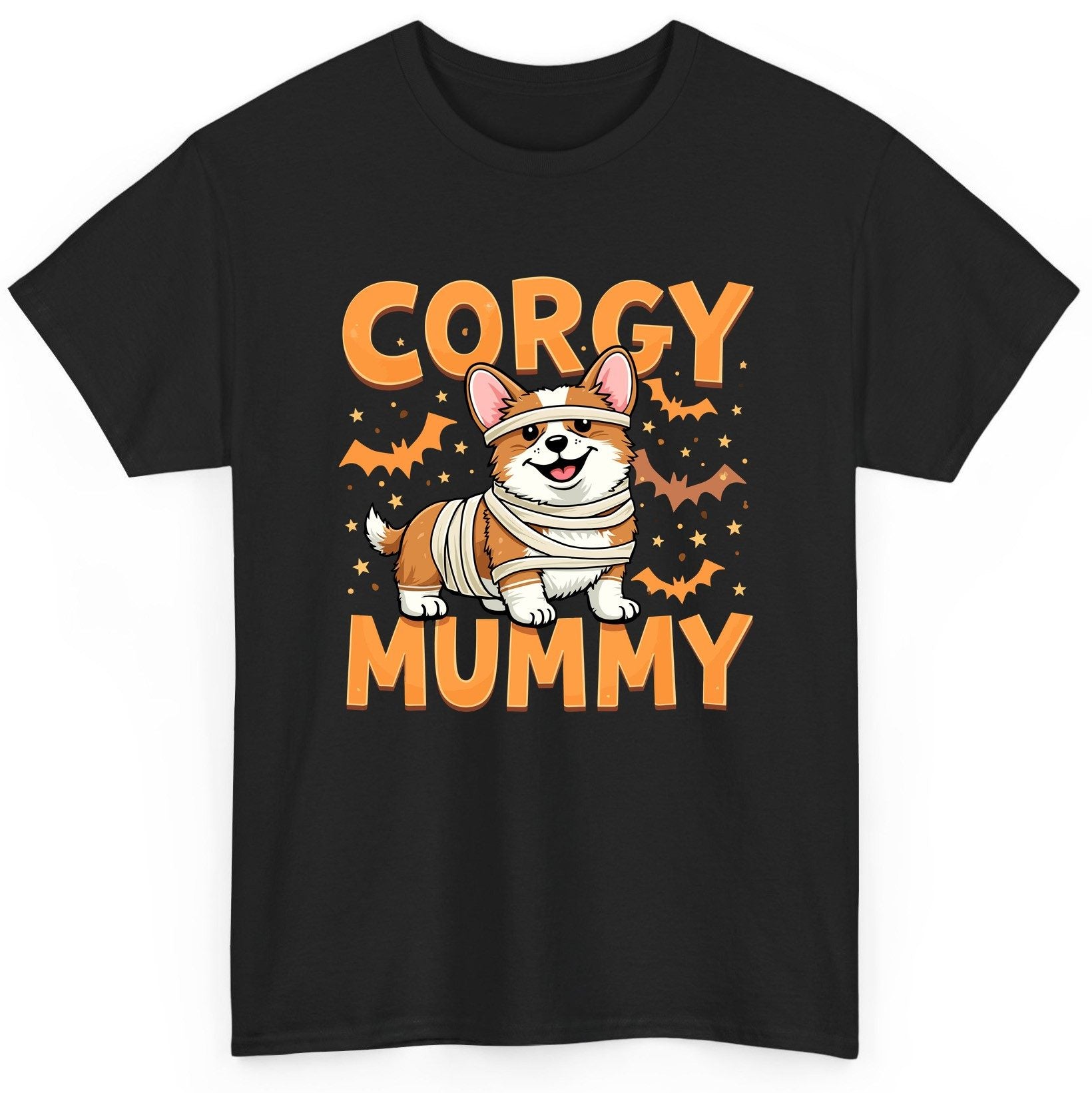 Corgy Mummy corgi T-Shirt Black product mockup