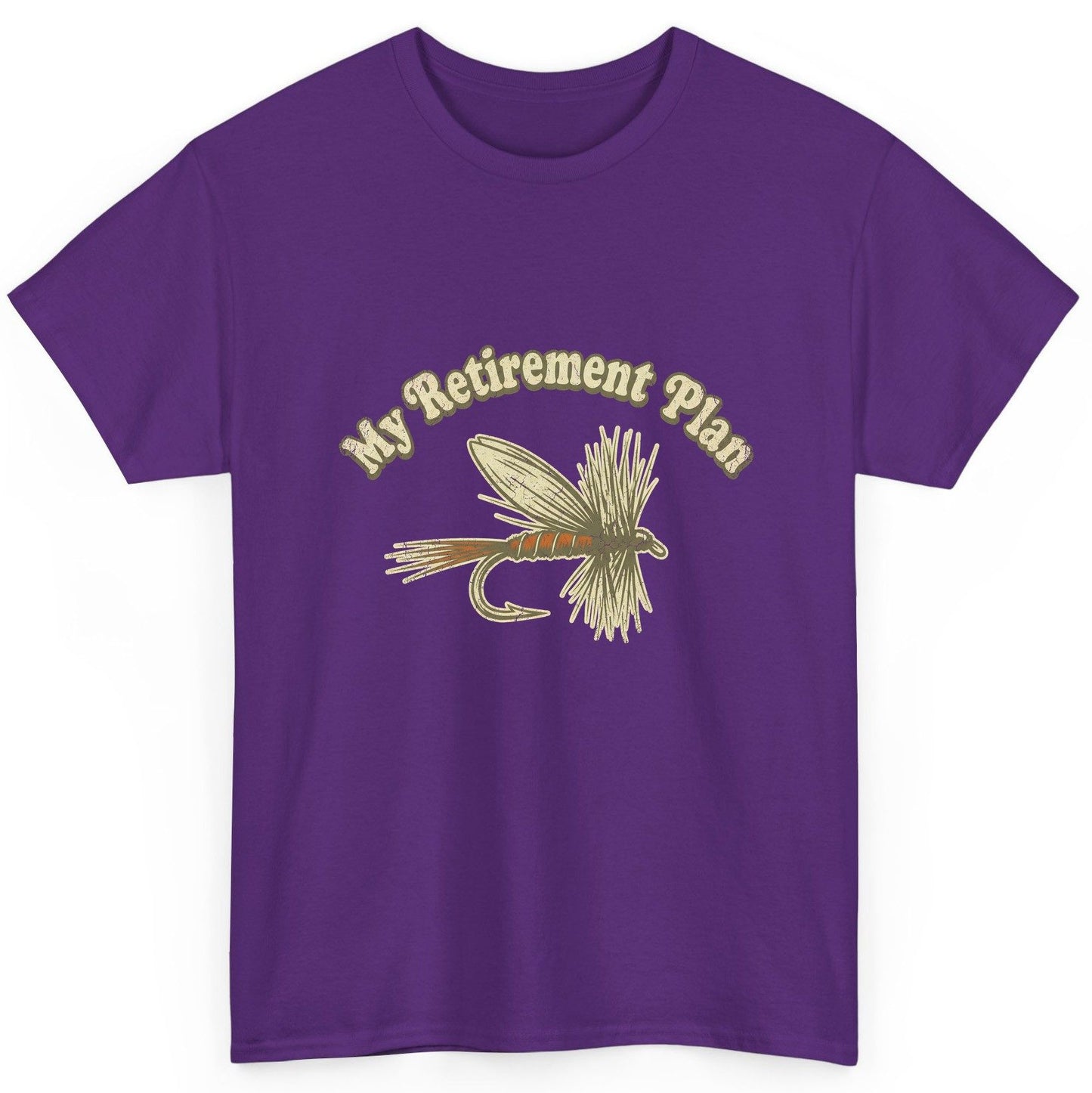 My Retirement Plan fly fishing T-Shirt Purple product mockup