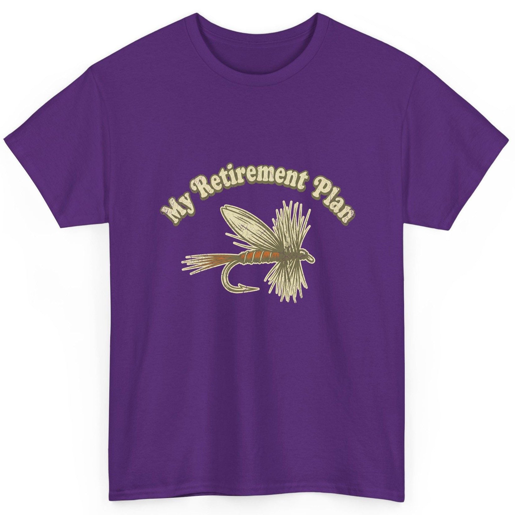 My Retirement Plan fly fishing T-Shirt Purple product mockup