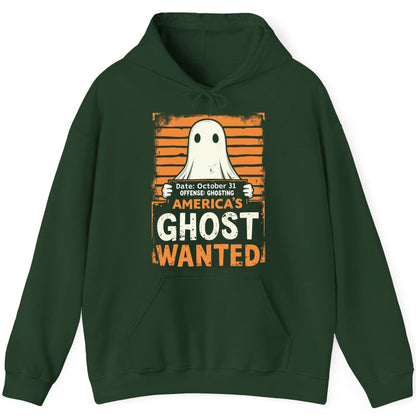 Date October 31 Offense Ghosting America's Ghost Wanted ghost Hoodie Forest Green product mockup